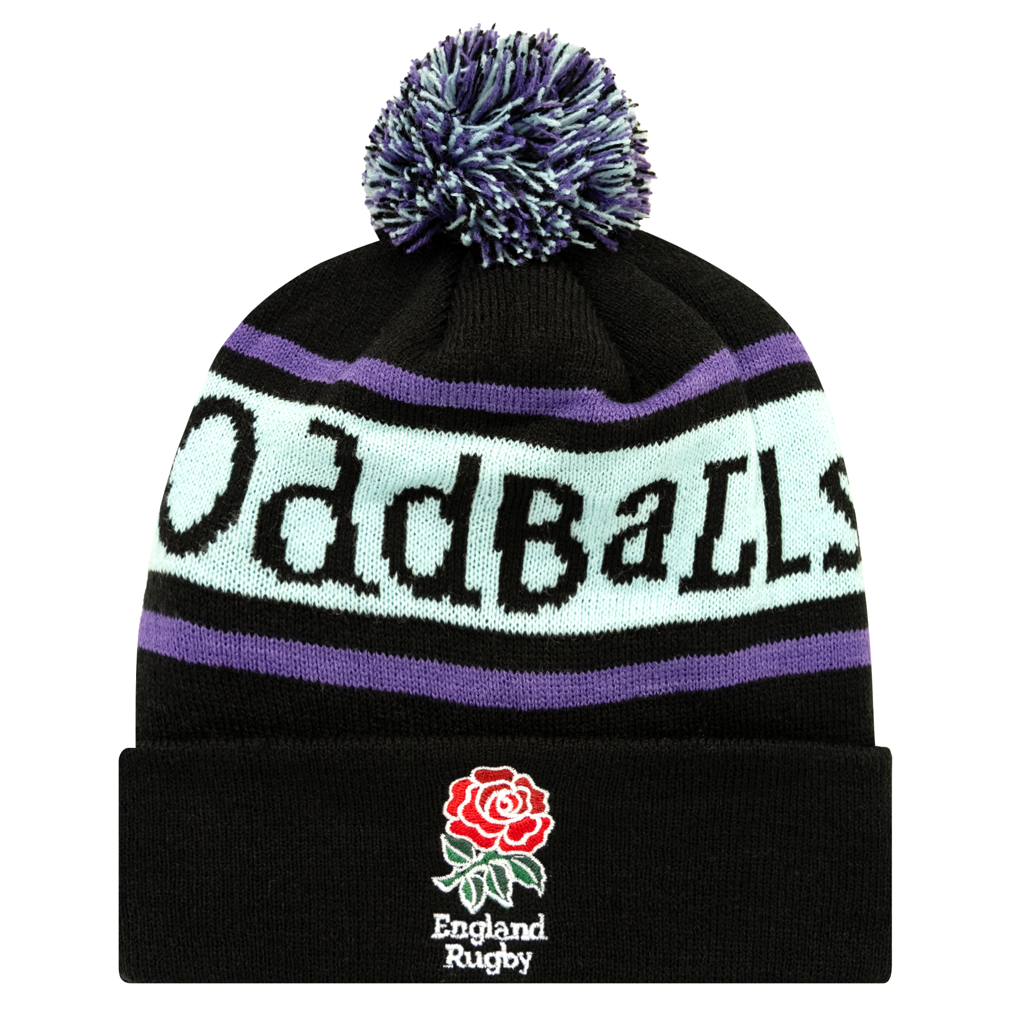 Berretto con pompon England Rugby Oddballs - Nero - Unisex