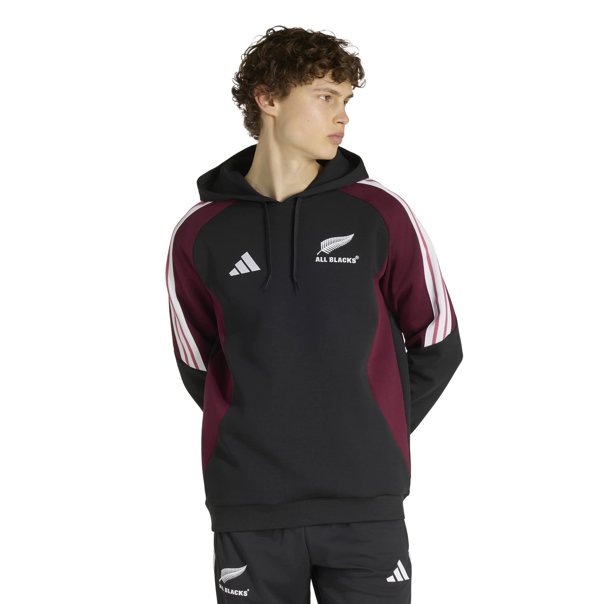 Felpa con cappuccio adidas All Blacks da allenamento