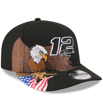 Men's New Era Black Ryan Blaney Patriotic Eagle & Flag A-Frame 9FIFTY Snapback Hat