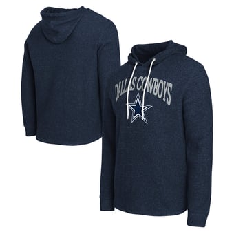 Men's Darius Rucker Collection by Fanatics  Navy Dallas Cowboys Waffle-Knit Hooded Tri-Blend Long Sleeve T-Shirt