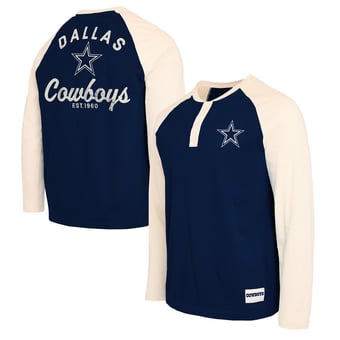 Men's Darius Rucker Collection by Fanatics  Navy Dallas Cowboys Henley Long Sleeve T-Shirt