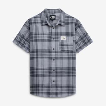 Men's Darius Rucker Collection by Fanatics  Gray Dallas Cowboys Woven Short Sleeve Button-Up Shirt
