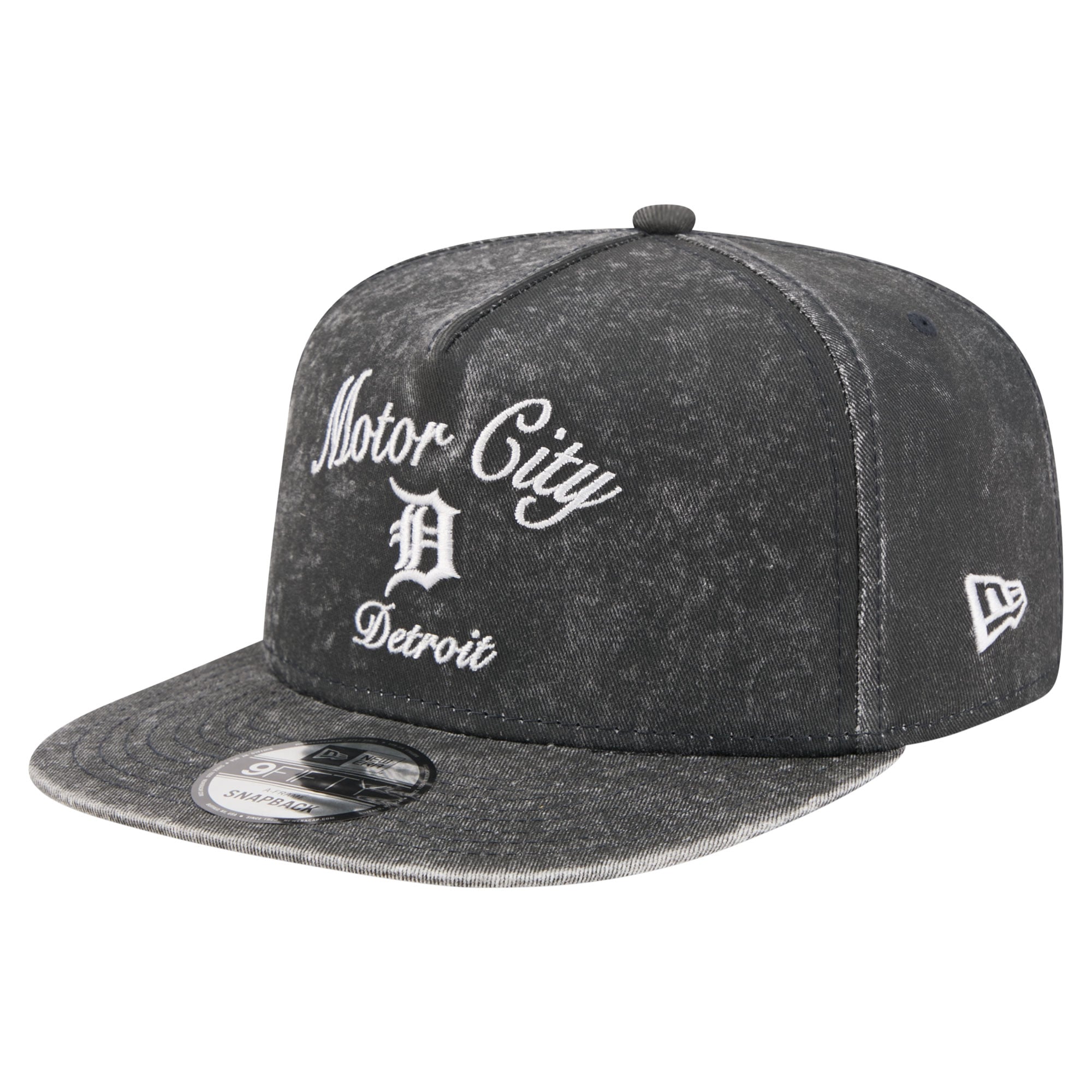 Men's New Era Black Detroit Tigers City Slogan A-Frame 9FIFTY Snapback Hat