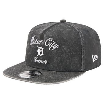 Men's New Era Black Detroit Tigers City Slogan A-Frame 9FIFTY Snapback Hat