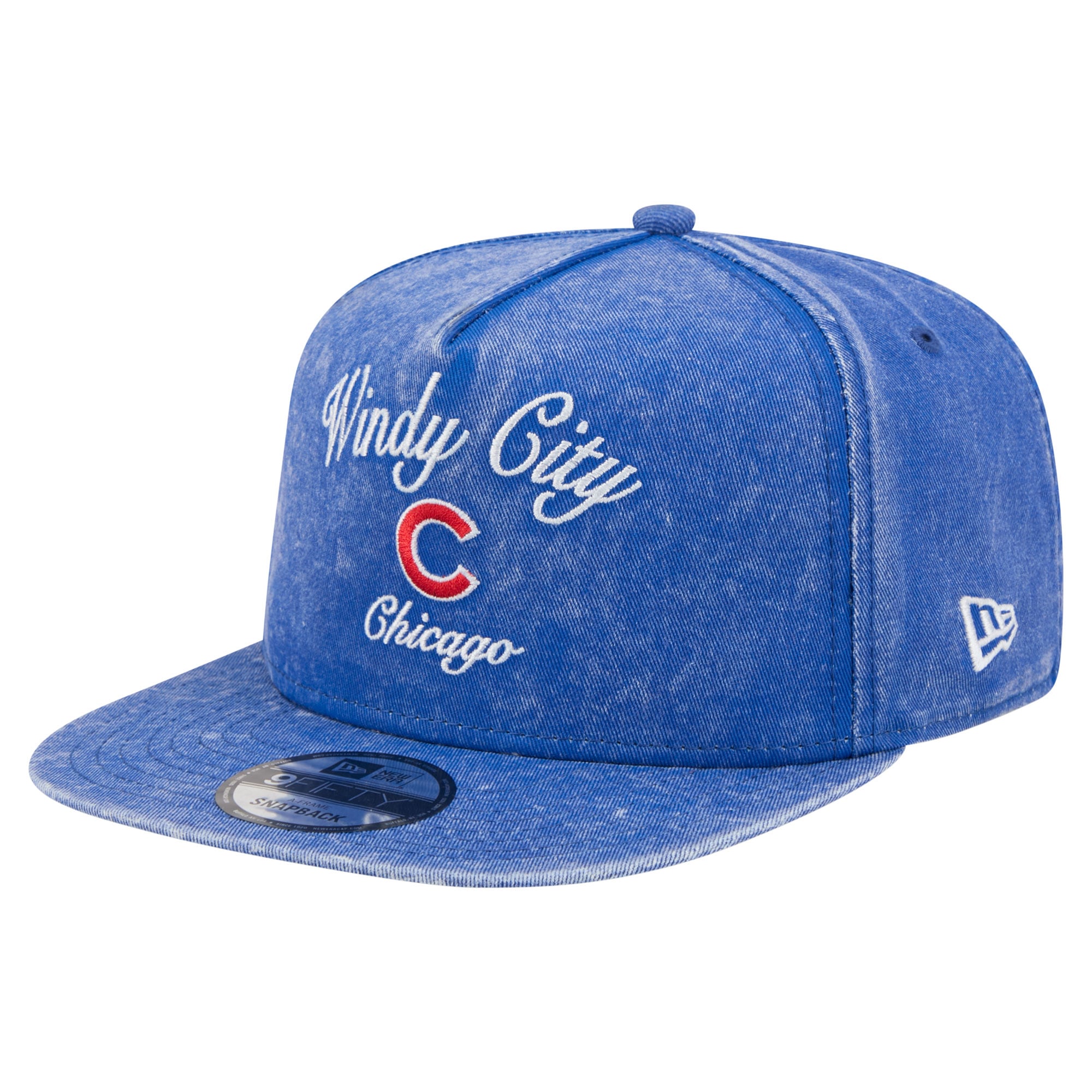 Men's New Era Royal Chicago Cubs City Slogan A-Frame 9FIFTY Snapback Hat