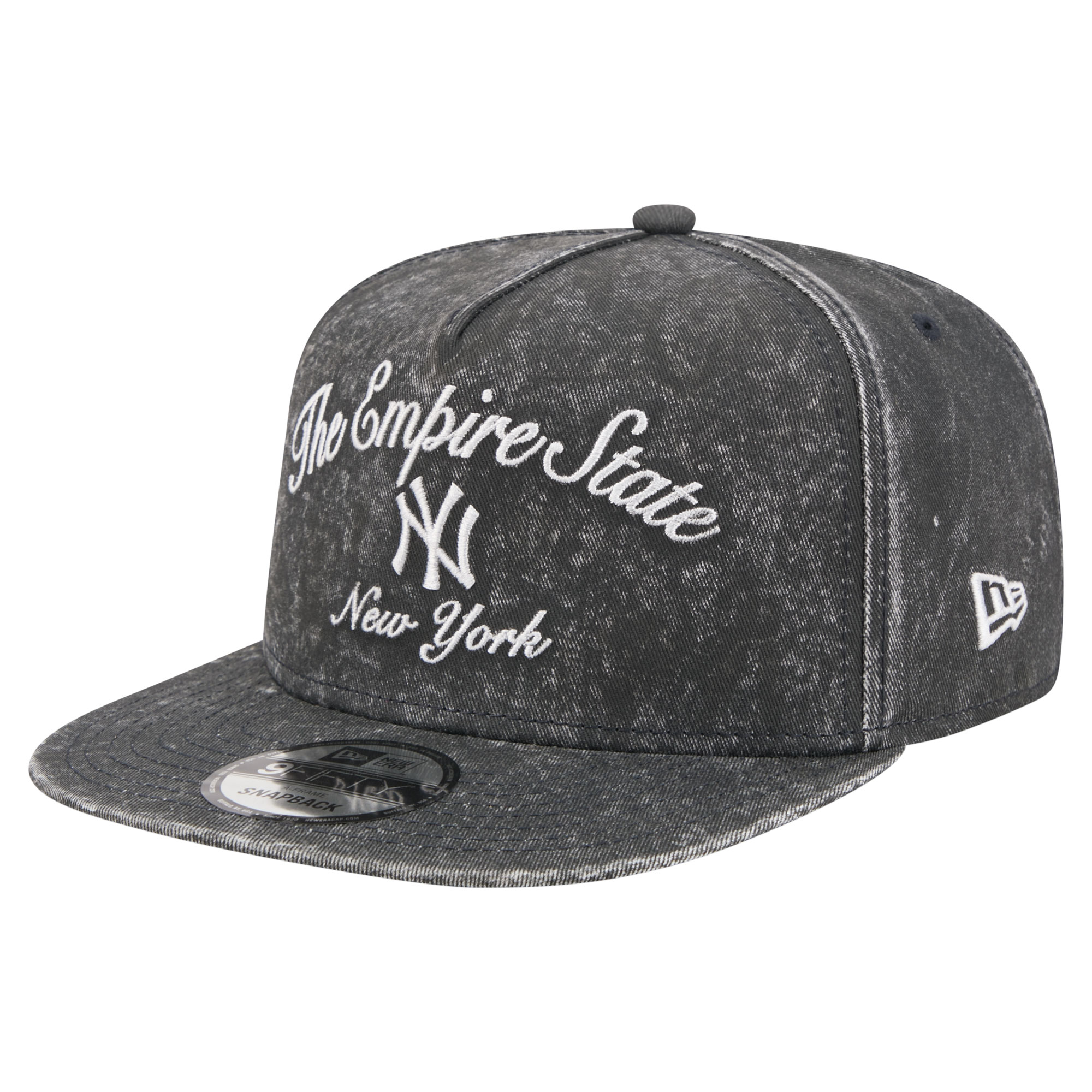 Men's New Era Black New York Yankees City Slogan A-Frame 9FIFTY Snapback Hat
