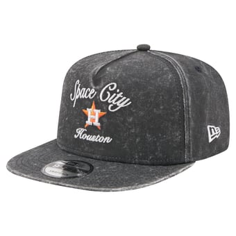 Men's New Era Black Houston Astros City Slogan A-Frame 9FIFTY Snapback Hat