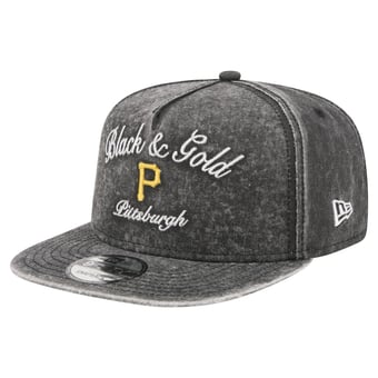 Men's New Era Black Pittsburgh Pirates City Slogan A-Frame 9FIFTY Snapback Hat