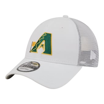 Men's New Era  White Arizona Diamondbacks Flag 9FORTY Trucker Adjustable Hat