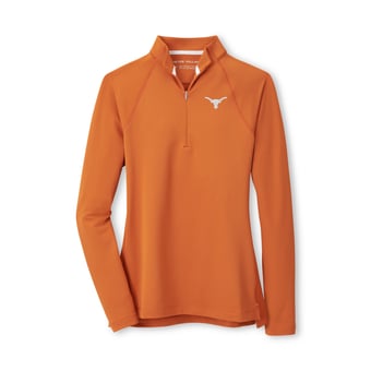 Women's Peter Millar  Texas Orange Texas Longhorns Raglan Perth Quarter-Zip Top