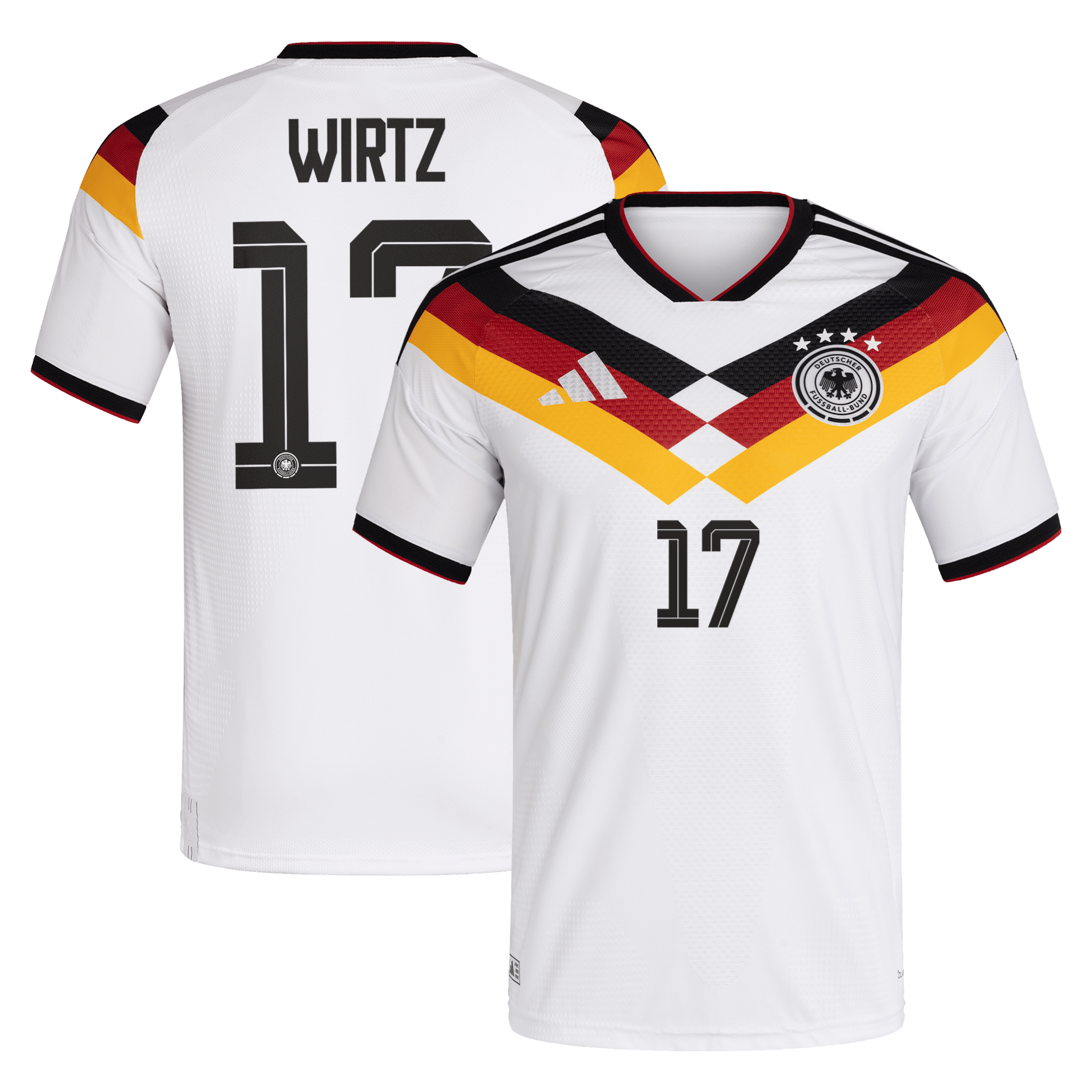 Men's adidas Florian Wirtz White Germany National Team 2026 Home Authentic Jersey