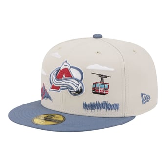 Men's New Era  Tan/Blue Colorado Avalanche Localized City Icon 59FIFTY Fitted Hat