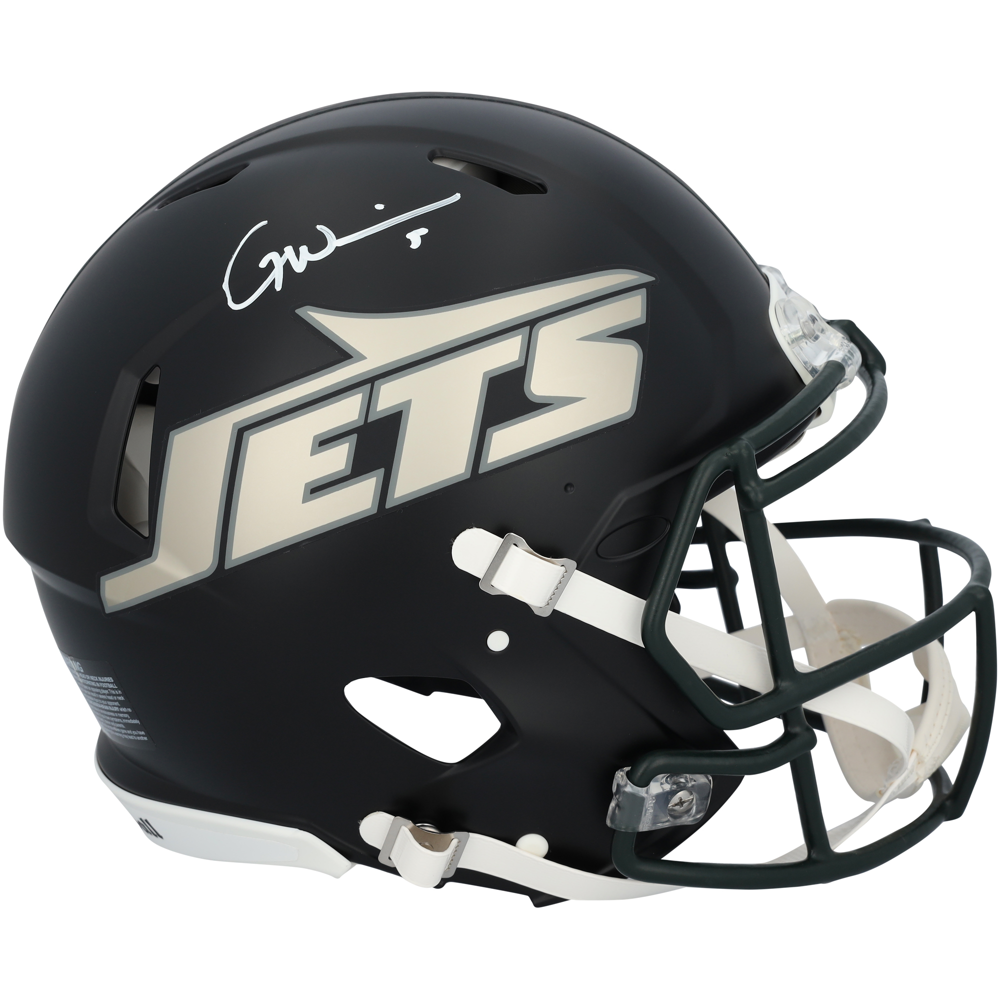 Garrett Wilson New York Jets Autographed Riddell Rivalry Speed Authentic Helmet