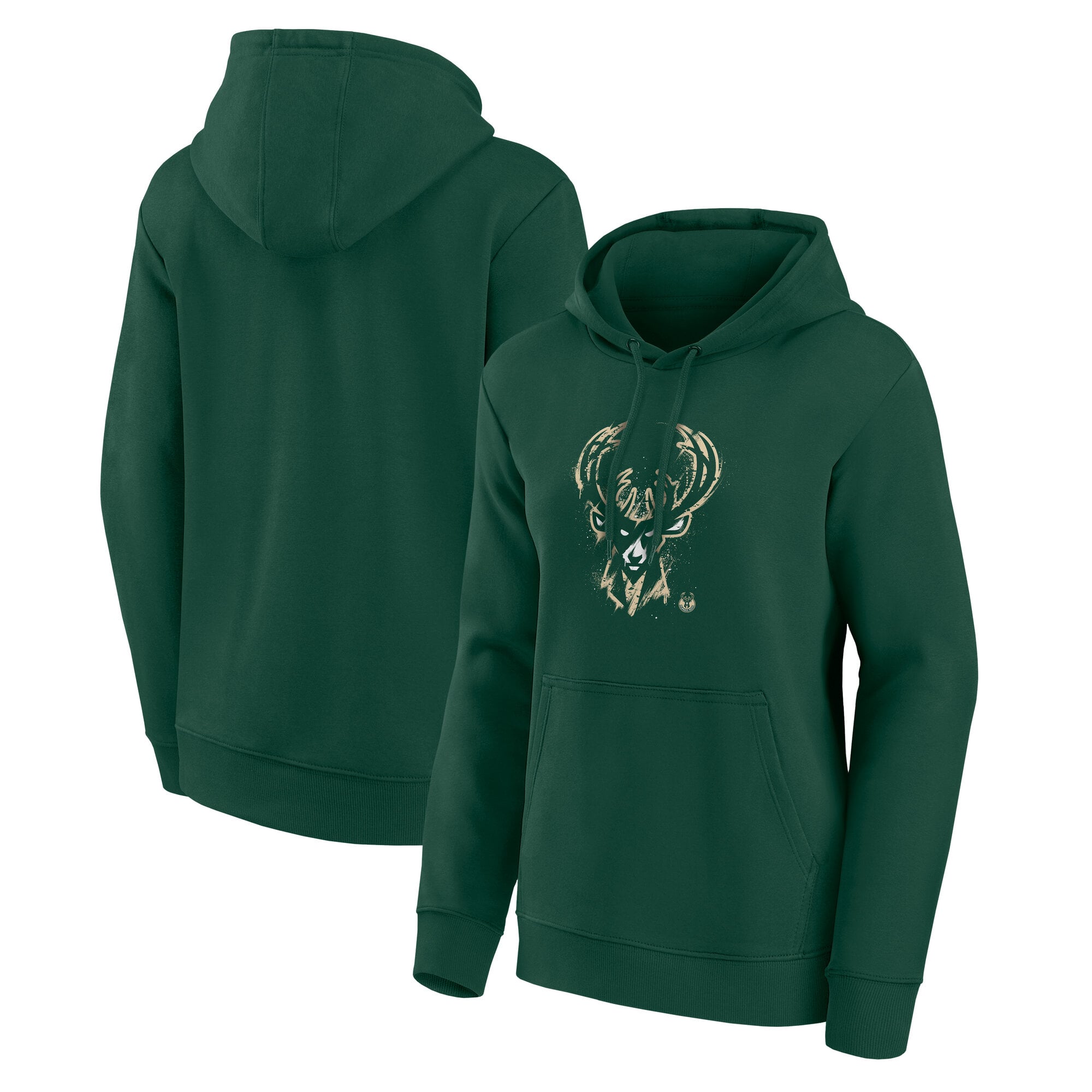 Sudadera con capucha y estampado de salpicaduras de los Milwaukee Bucks para mujer