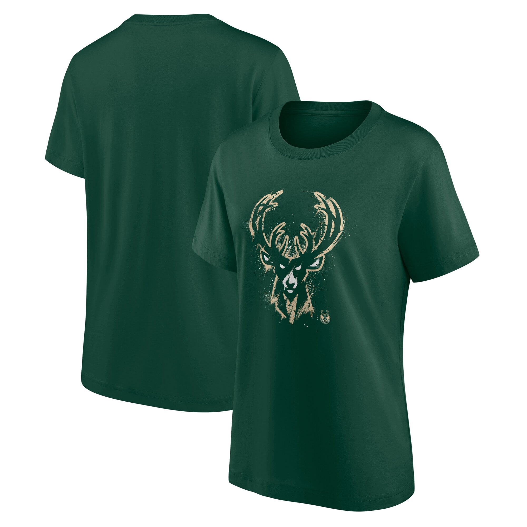 T-shirt graphique Milwaukee Bucks à motif éclaboussures - Femme