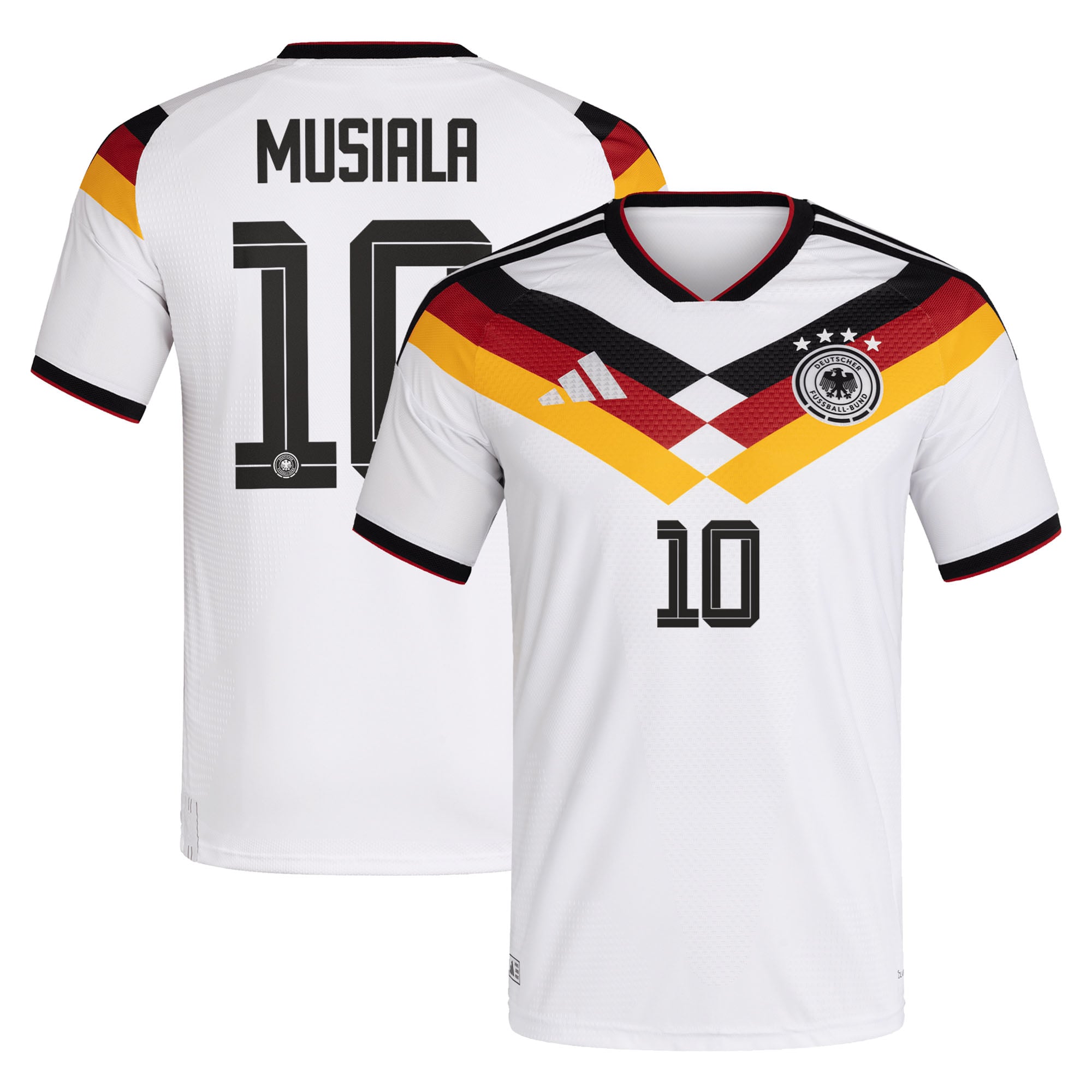 Men's adidas Jamal Musiala White Germany National Team 2026 Home Authentic Jersey