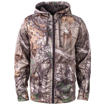Men's Dunbrooke  Camo Los Angeles Dodgers Trophy Realtree Full-Zip Hoodie