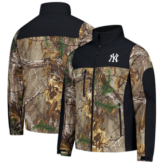 Men's Dunbrooke  Camo New York Yankees Hunter Softshell Realtree Full-Zip Jacket