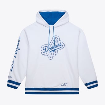 Men's Mitchell & Ness  White Los Angeles Dodgers Cooperstown Collection Fleece Hoodie