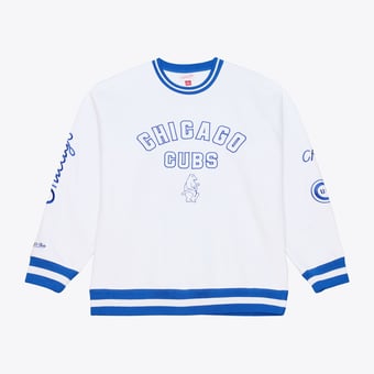 Men's Mitchell & Ness  White Chicago Cubs Arctic Fleece Sweatshirt