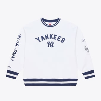 Men's Mitchell & Ness  White New York Yankees Arctic Fleece Sweatshirt