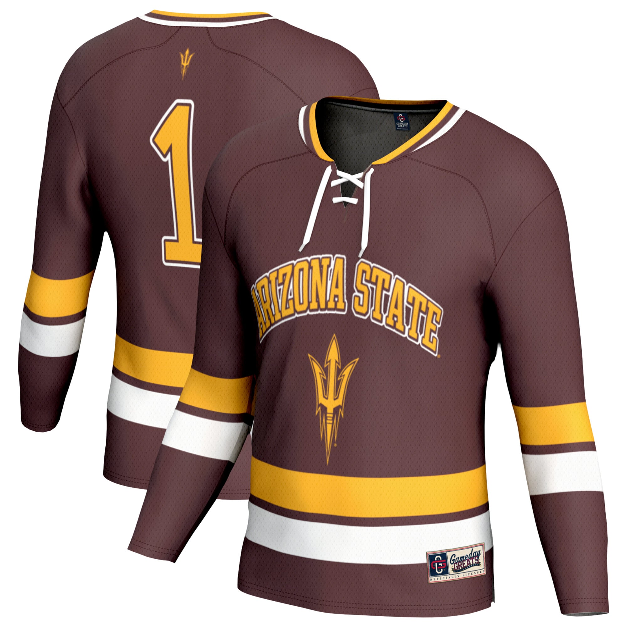Unisex GameDay Greats Maroon Arizona State Sun Devils Lightweight Hockey Fashion Jersey