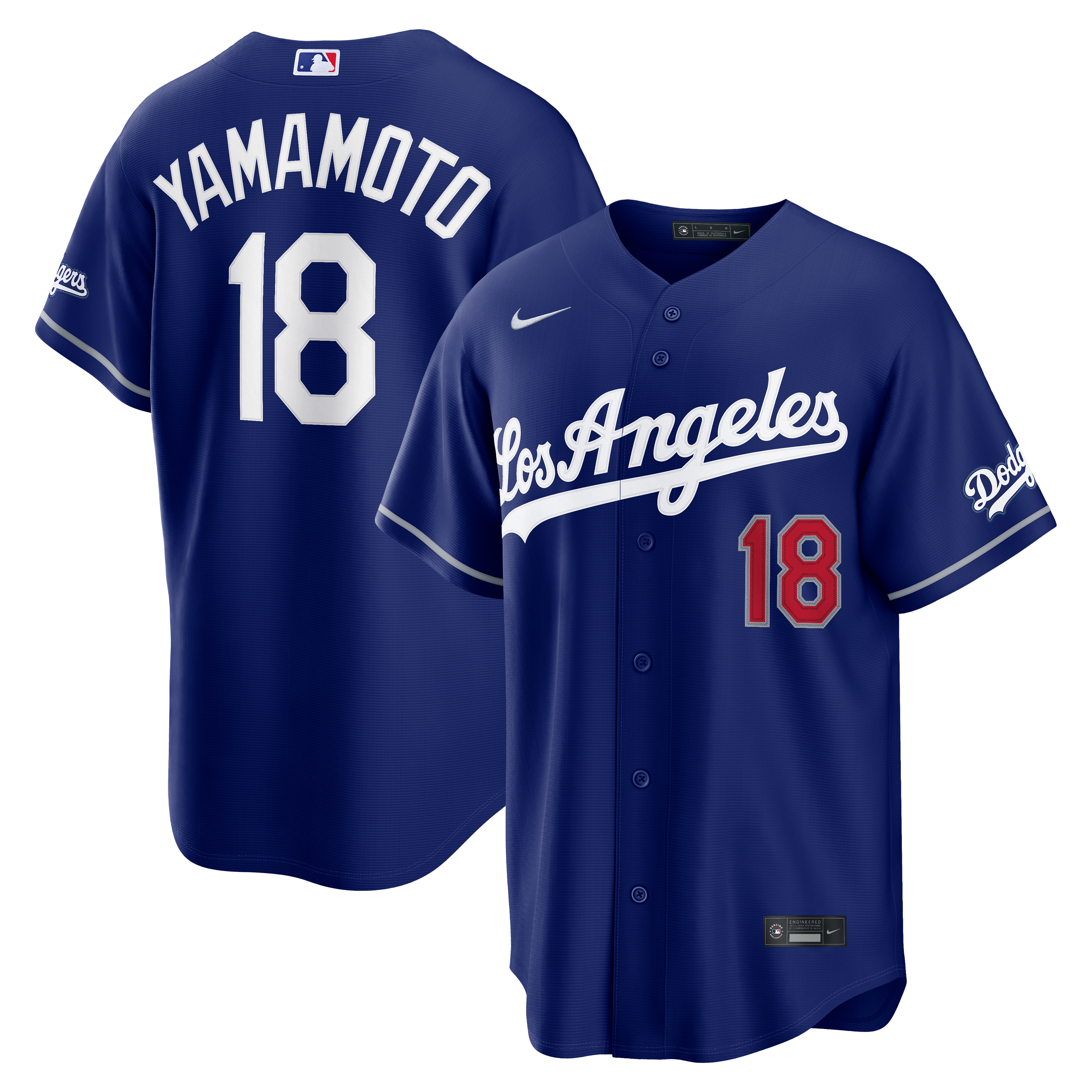 Men's Nike Yoshinobu Yamamoto Royal Los Angeles Dodgers Alternate Stadium Jersey
