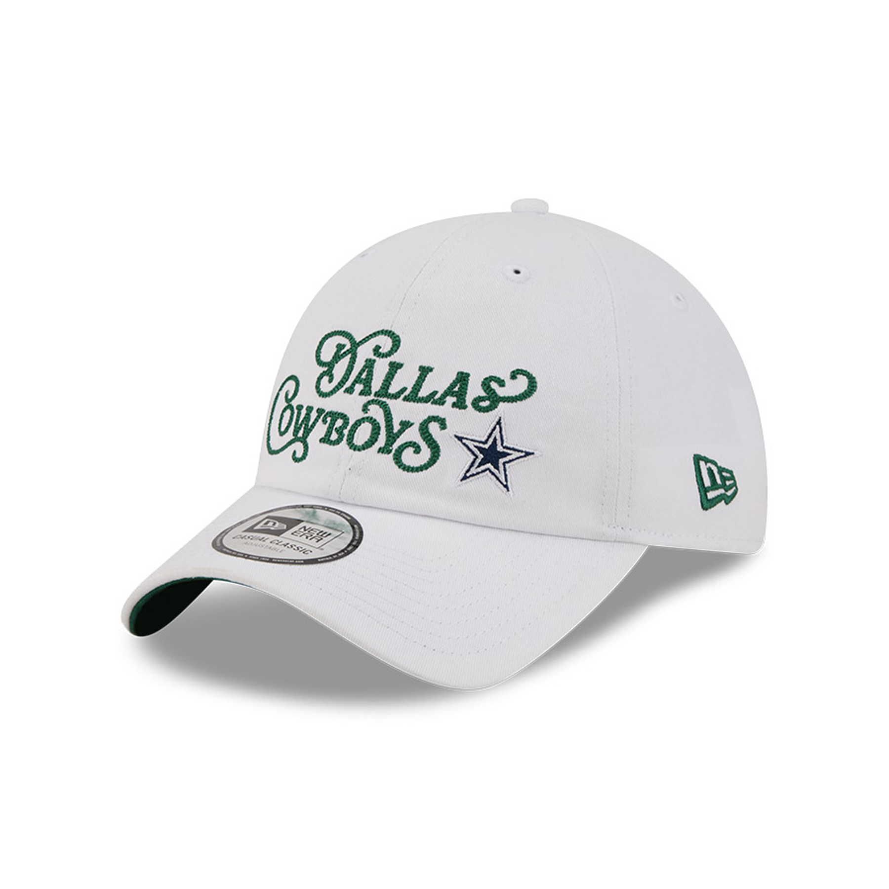 Men’s New Era White Dallas Cowboys Golf Course Casual Classic Adjustable Hat Men’s New Era White Dallas Cowboys Golf Course Casual Classic Adjustable Hat