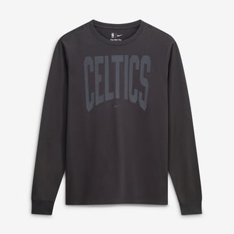 Men's Nike Charcoal Boston Celtics 2026 Standard Issue Travel Long Sleeve T-Shirt
