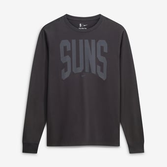 Men's Nike Charcoal Phoenix Suns 2026 Standard Issue Travel Long Sleeve T-Shirt