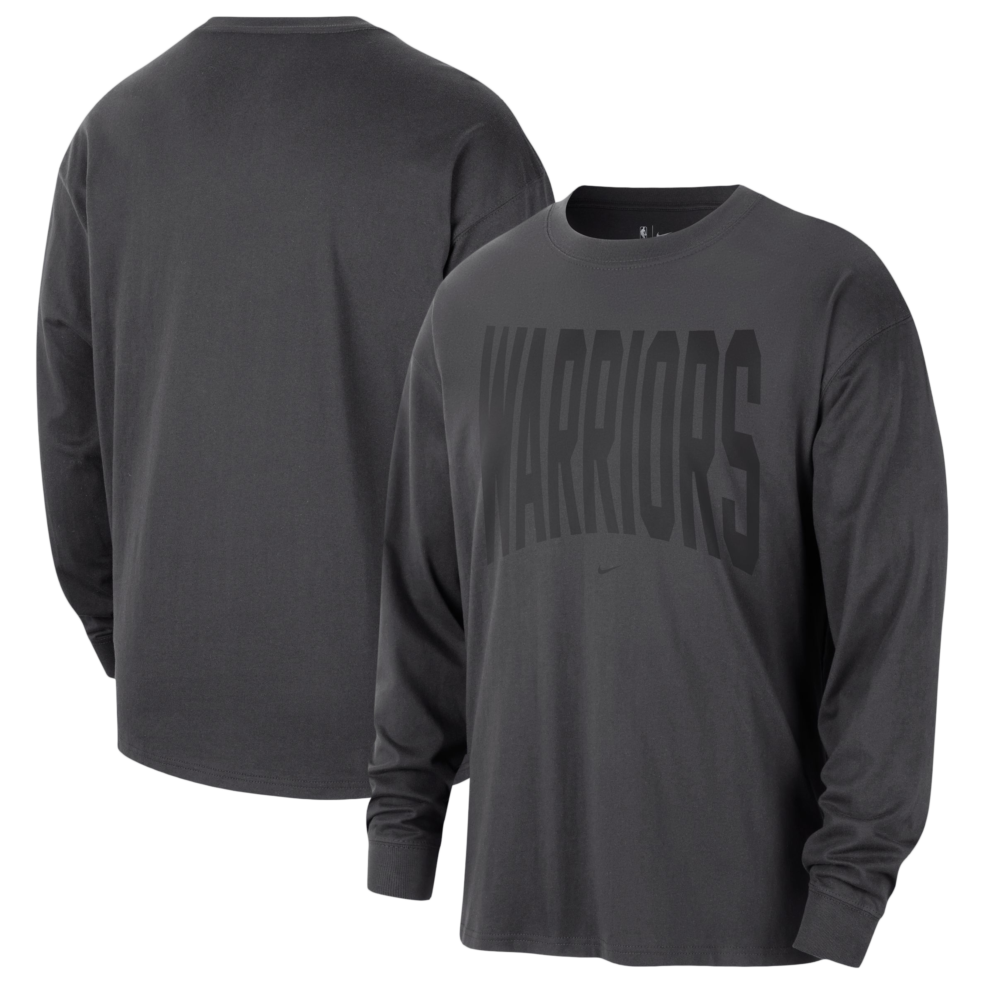 Men's Nike Charcoal Golden State Warriors 2026/27 Standard Issue Travel Long Sleeve T-Shirt