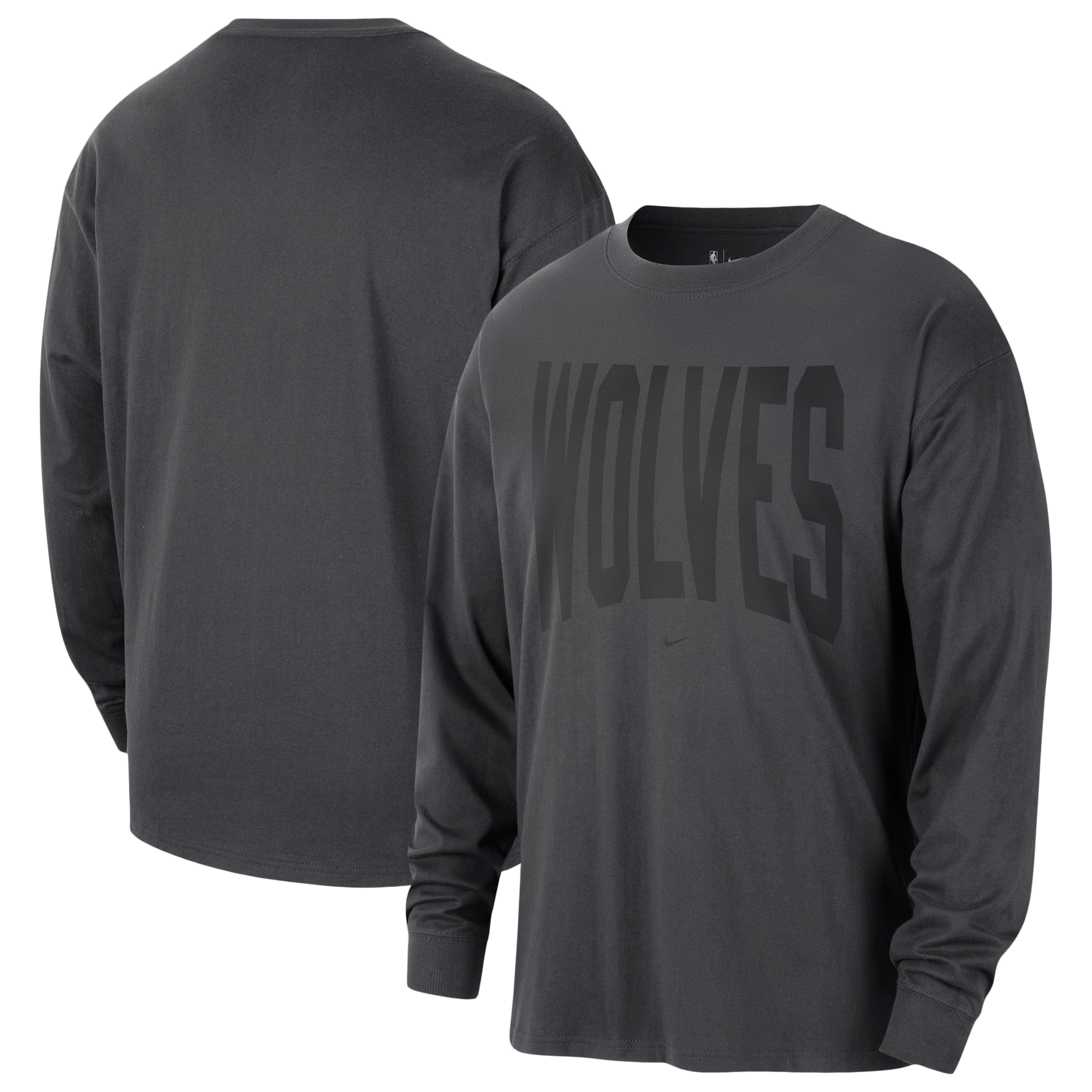 Nike Men's Charcoal Minnesota Timberwolves 2026 Standard Issue Travel Long-Sleeve T-Shirt - Charcoal