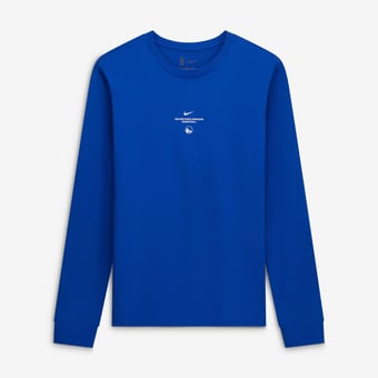 Men's Nike Royal Golden State Warriors 2026/27 Standard Issue Practice Long Sleeve T-Shirt