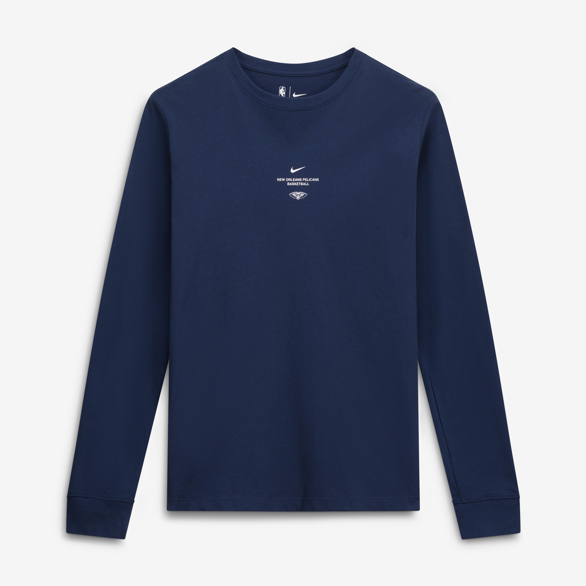 Men's Nike Navy New Orleans Pelicans 2026/27 Standard Issue Practice Long Sleeve T-Shirt