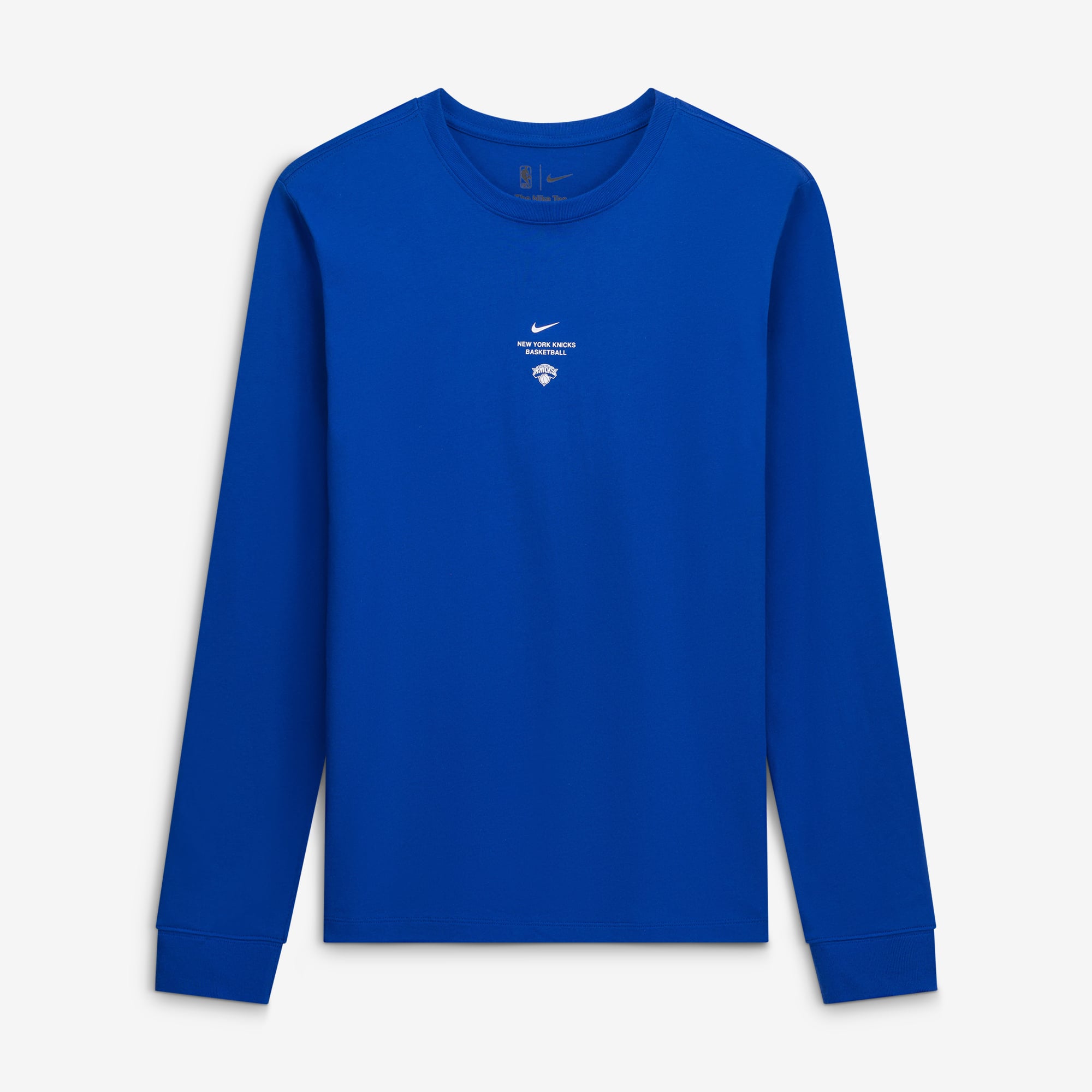 Men's Nike Blue New York Knicks 2026/27 Standard Issue Practice Long Sleeve T-Shirt