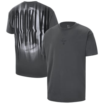 Men's Nike Charcoal Brooklyn Nets 2026 Standard Issue Pre-Game Max 90 T-Shirt