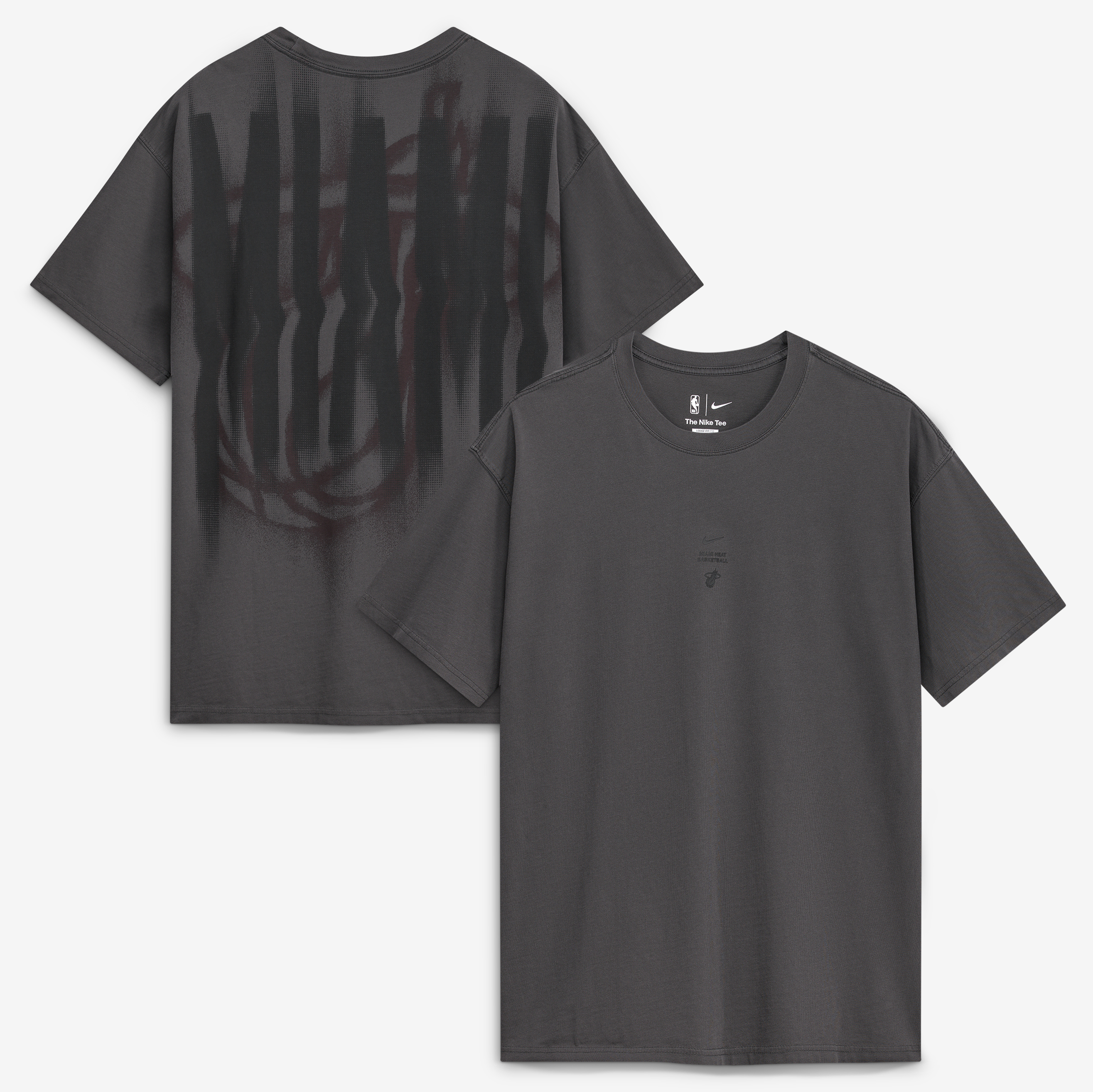 Men's Nike Charcoal Miami Heat 2026/27 Standard Issue Pre-Game Max 90 T-Shirt