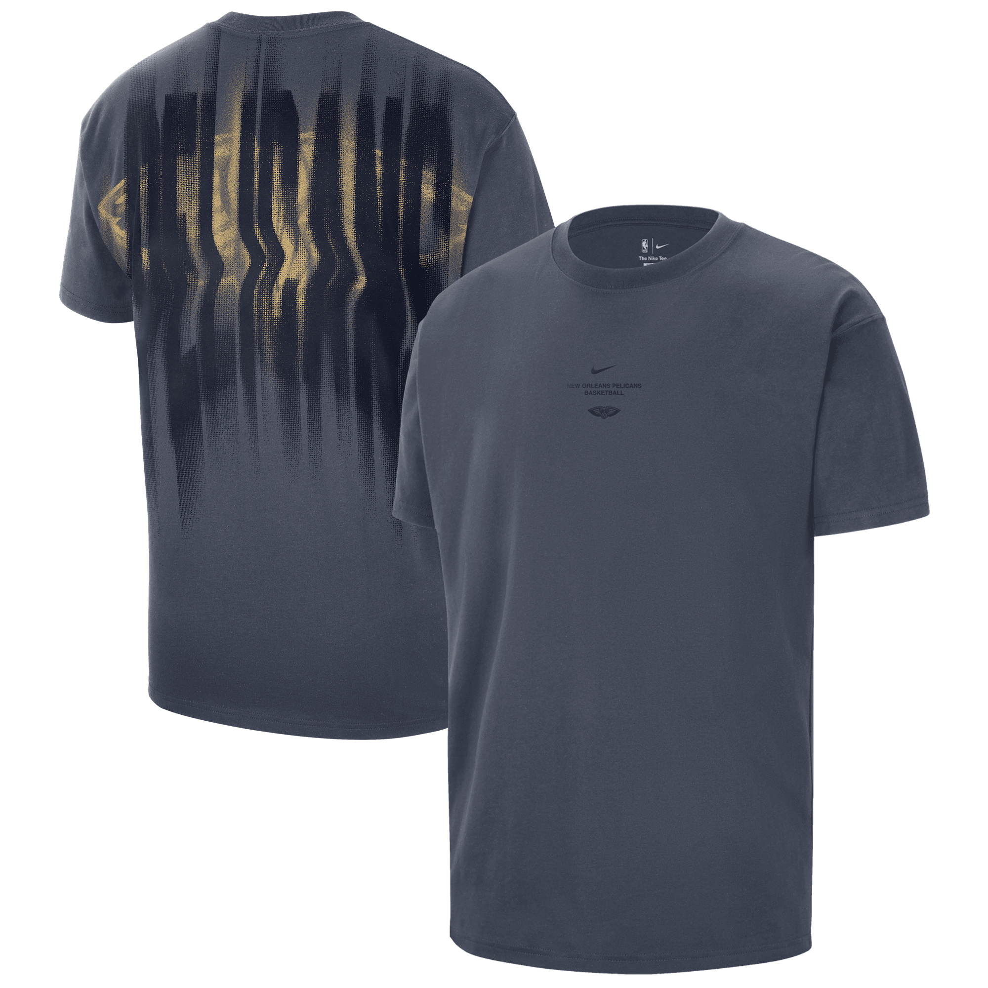 Men’s Nike Navy New Orleans Pelicans 2026 Standard Issue Pre-Game Max 90 T-Shirt