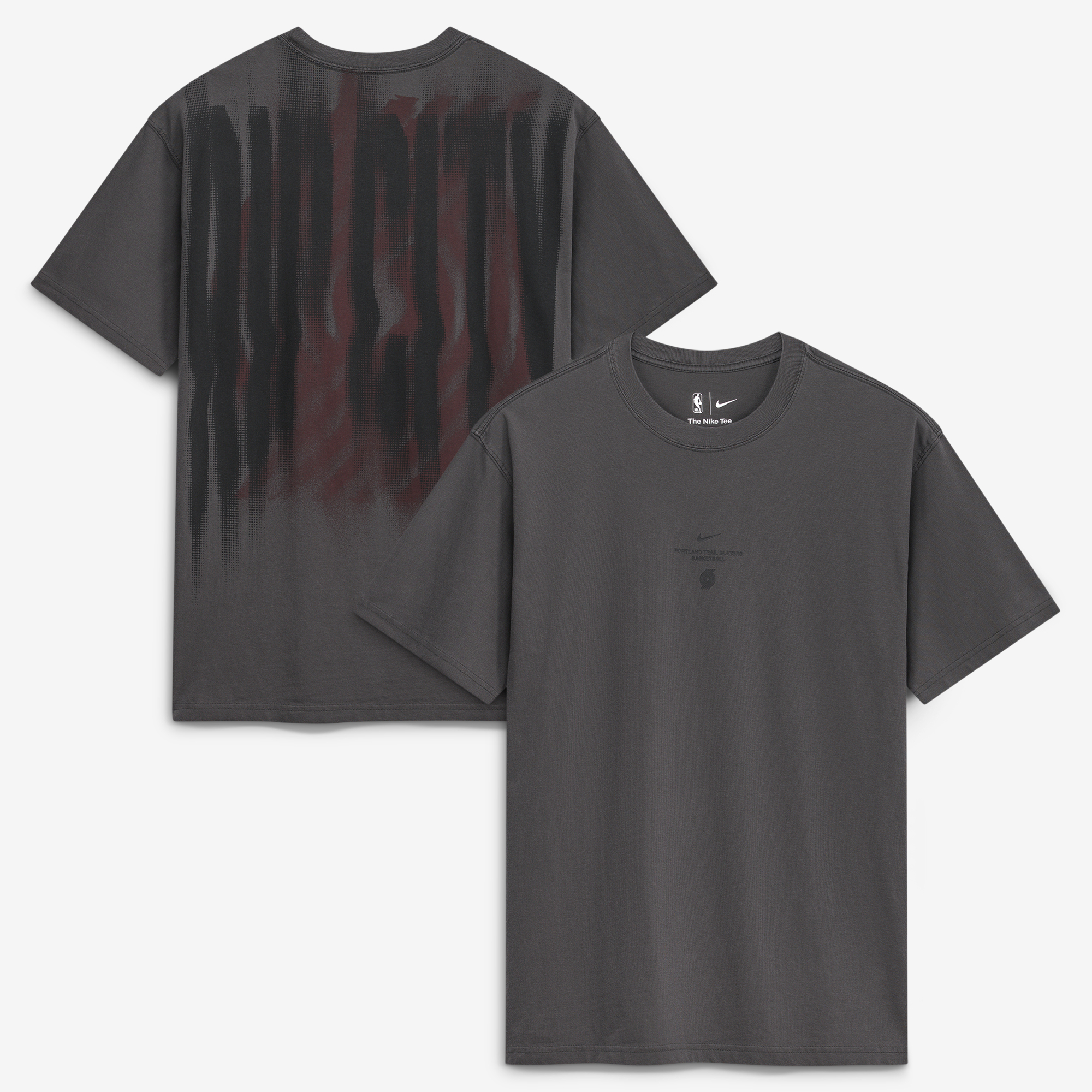 Men's Nike Charcoal Portland Trail Blazers 2026/27 Standard Issue Pre-Game Max 90 T-Shirt