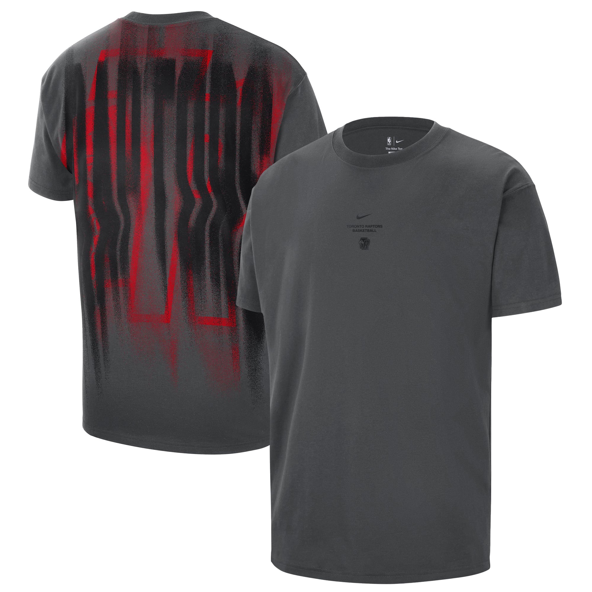 Men's Nike Charcoal Toronto Raptors 2026/27 Standard Issue Pre-Game Max 90 T-Shirt