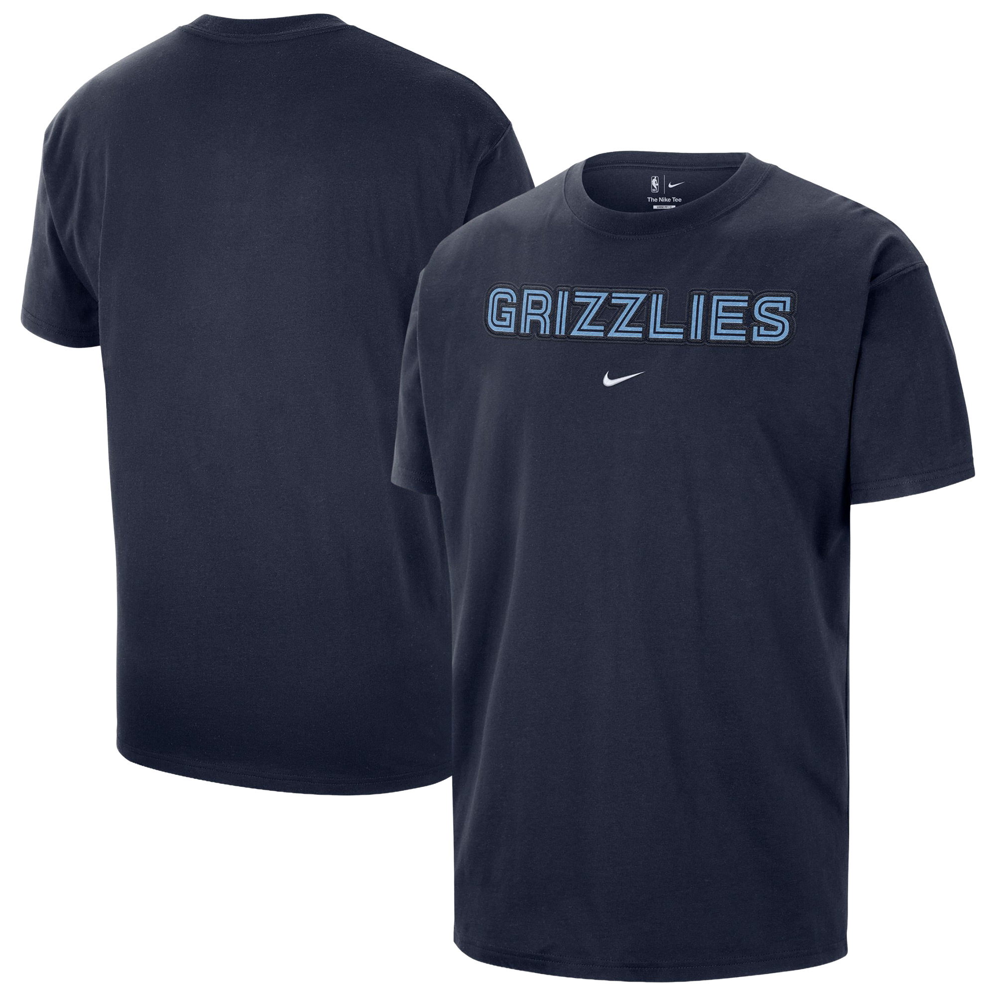 Men's Nike  Navy Memphis Grizzlies Twill Logo T-Shirt
