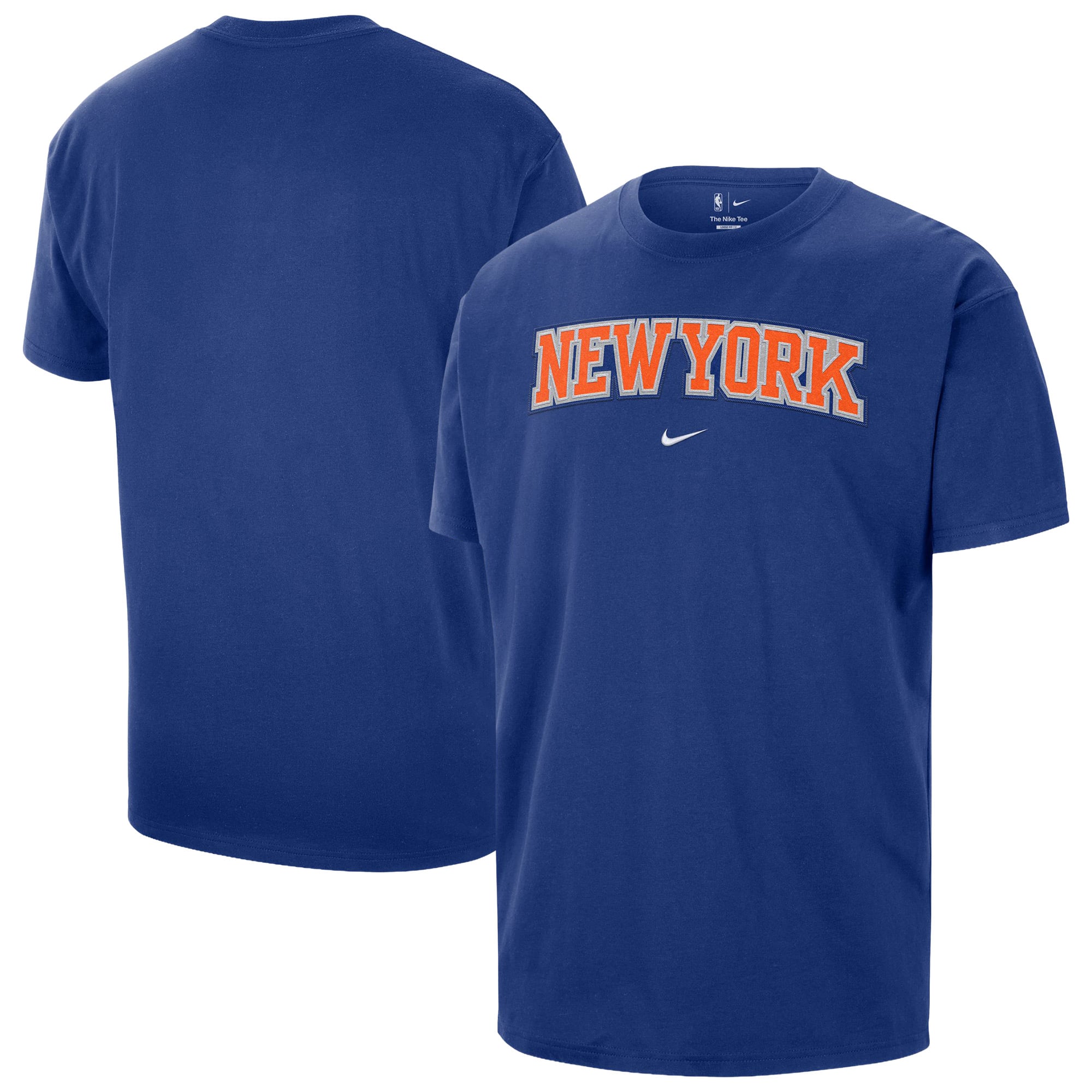 Men's Nike  Blue New York Knicks Twill Logo T-Shirt