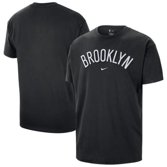 Men's Nike  Black Brooklyn Nets Twill Logo T-Shirt