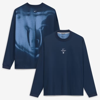 Men's Nike Navy Memphis Grizzlies 2026 Standard Issue Pre-Game Performance Long Sleeve T-Shirt