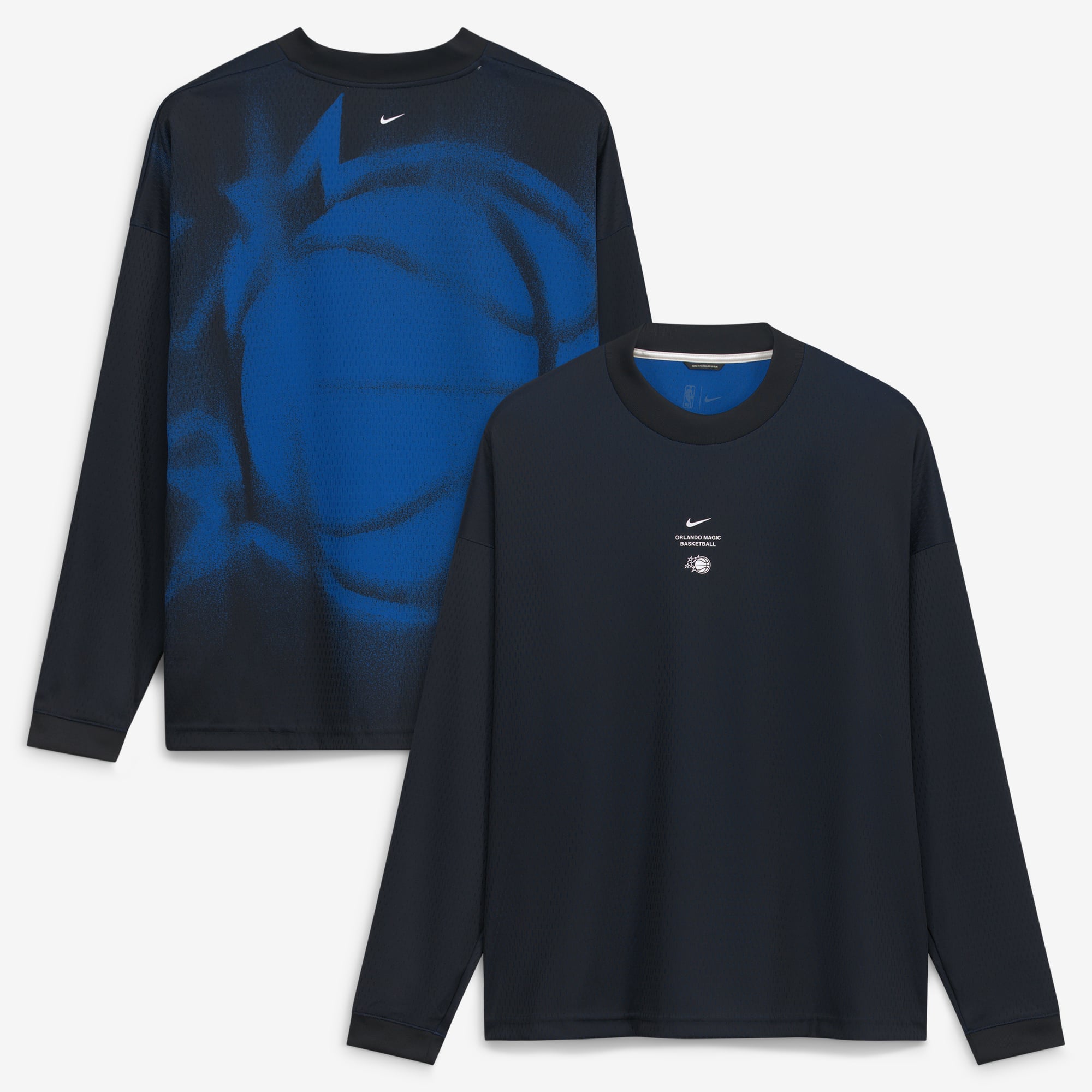 Men's Nike Black Orlando Magic 2026/27 Standard Issue Pre-Game Performance Long Sleeve T-Shirt