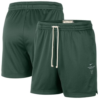 Men's Nike Hunter Green Milwaukee Bucks 2026 Standard Issue Practice Mesh Shorts
