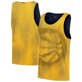 Men's Nike Gold/Navy Indiana Pacers 2026 Standard Issue Practice Icon Mesh Reversible Jersey
