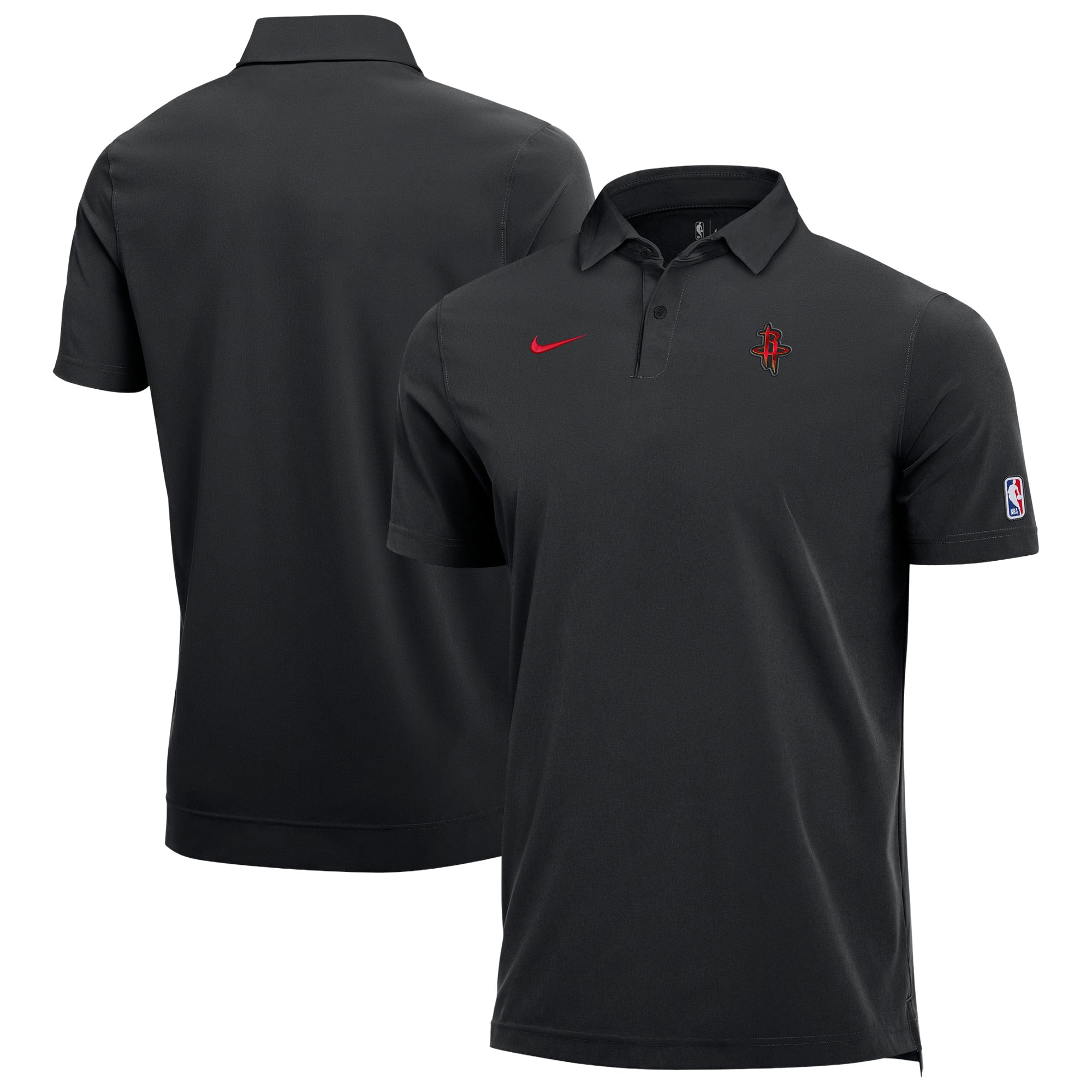 Men's Nike Black Houston Rockets Dri-FIT Coaches Polo