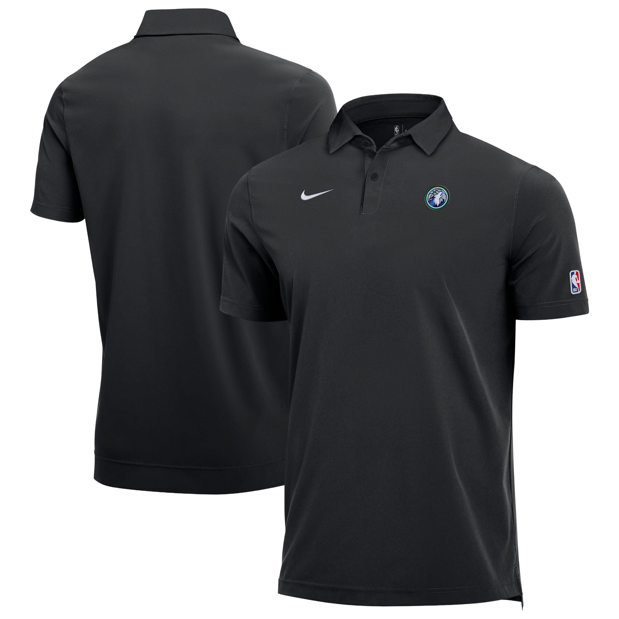 Men's Nike  Black Minnesota Timberwolves Dri-FIT Coaches Polo