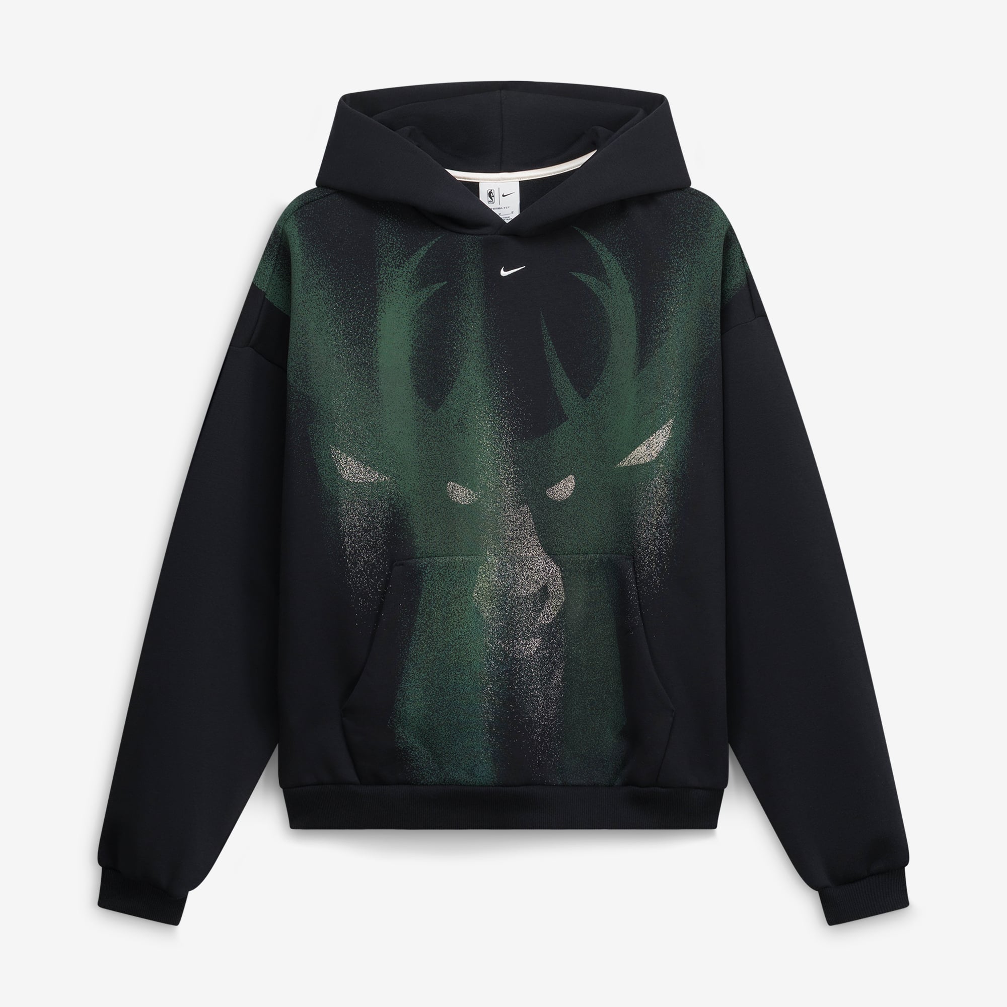 Men's Nike Black Milwaukee Bucks 2026/27 Standard Issue Practice Icon Fleece Pullover Hoodie